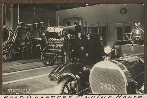 Eight images relating to the Metropolitan Fire Brigade, Melbourne, 1900–26