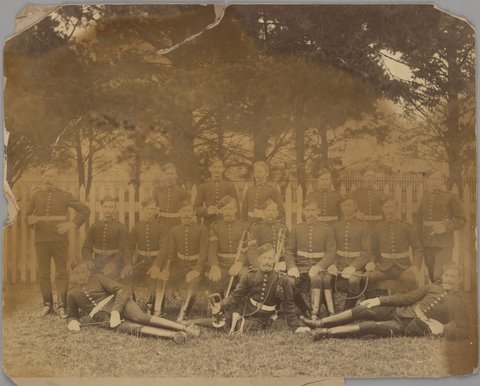 'A' Batty [ie. Battery] Field Artillery Brigade, Albert Park, 1870