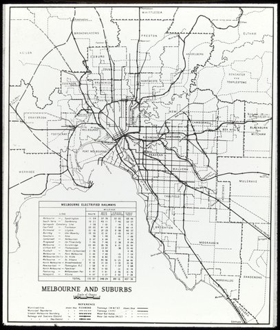 Melbourne and suburbs, 1930–50