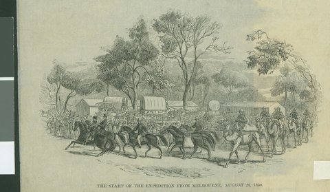 The start of the expedition from Melbourne, August 20, 1860