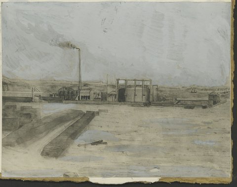 Melbourne Gas Works as at Jan. 1855