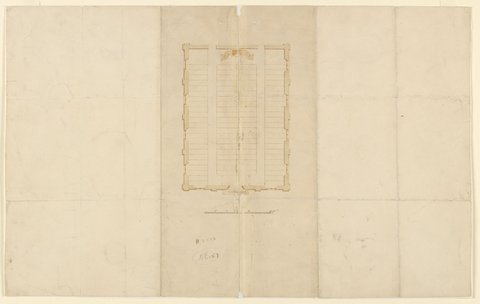 [Plan of the first Scots Church, corner Collins and Russell Streets Melbourne] [technical drawing], 1841