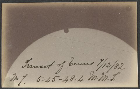 Transit of Venus - photographs taken by the Astronomical Society of Victoria at the Melbourne Observatory, 1882