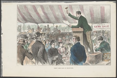 GREAT LAND SALE AT MELBOURNE, 1889