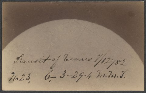 Transit of Venus - photographs taken by the Astronomical Society of Victoria at the Melbourne Observatory, 1882