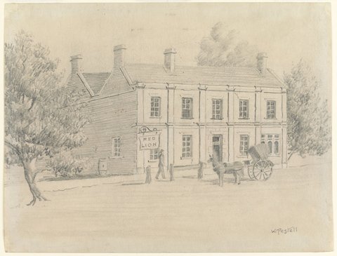 Red Lion Hotel, Church Street, Hawthorn, 1880?