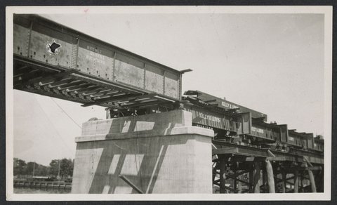 South Kensington to West Footscray, bridge construction, 1927