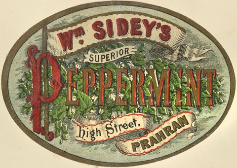 Wm. Sidney's superior peppermint, High Street, Prahran, 1851–85