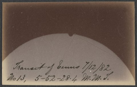 Transit of Venus - photographs taken by the Astronomical Society of Victoria at the Melbourne Observatory, 1882