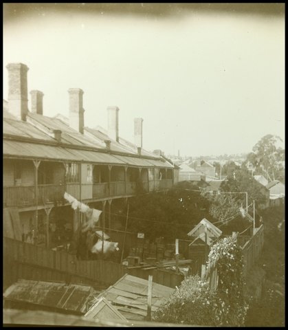 Bank of houses in East Melbourne, 1880–1938