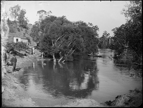 River scene, possibly Yarra River, 1914–16