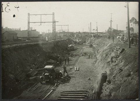 South Kensington to West Footscray, Footscray Station, 1927