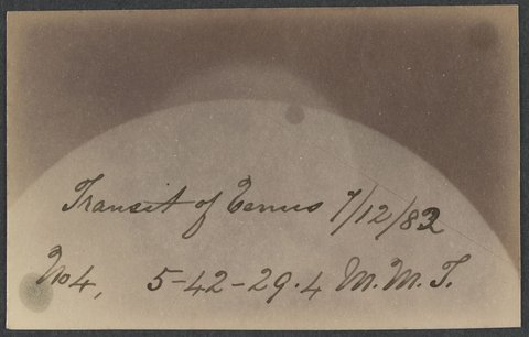 Transit of Venus - photographs taken by the Astronomical Society of Victoria at the Melbourne Observatory, 1882