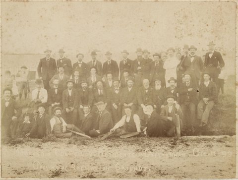 Moorabbin Council v. residents of Cheltenham, Oct. 12th, '99. Opening of Recreation Ground, 1899