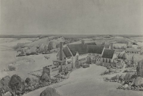 Design for proposed clubhouse at the Royal Melbourne Golf Club, Black Rock, Vic, c. 1930