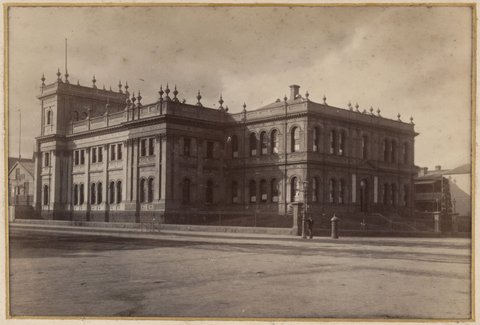 Presentation folder to Lord and Lady Loch from the Trades Hall Council, Melbourne, 1889