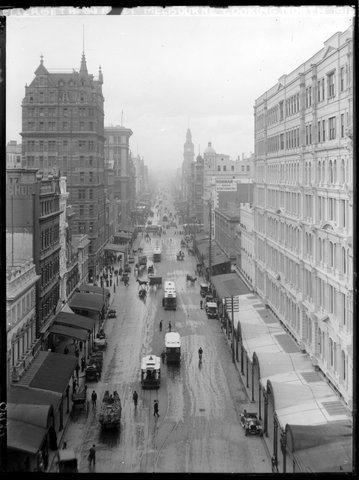 Elizabeth Street Melbourne looking north 1916