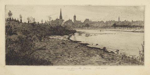 Melbourne from the Yarra, 1902