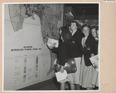 Exhibition of the Melbourne Metropolitan Planning Scheme 1954 at the Public Library of Victoria November 1953