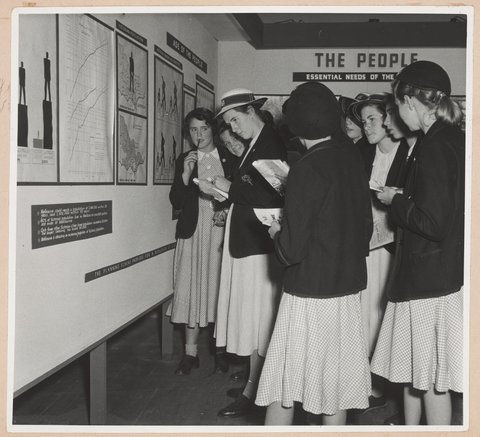Exhibition of the Melbourne Metropolitan Planning Scheme 1954 at the Public Library of Victoria November 1953