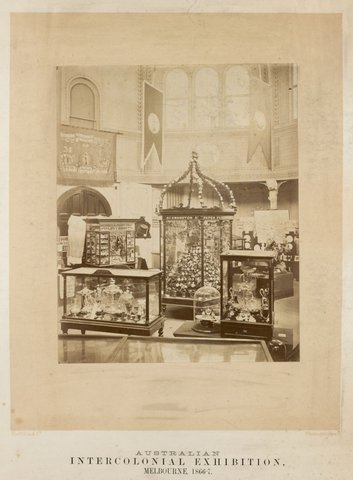 Exhibit by Walsh Brothers of Collins Street-East and Levy Brothers of Melbourne, 1866–67