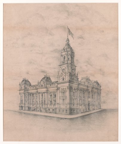 Melbourne Town Hall, 1874–88