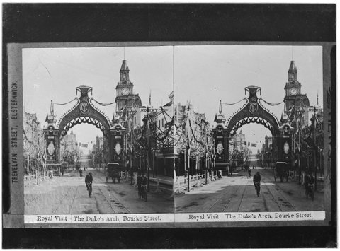 Royal Visit, The Duke's Arch, Bourke Street, c. 1901
