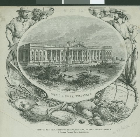 Public Library, Melbourne, 1859