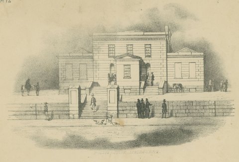 Police Office, Melbourne, 1850