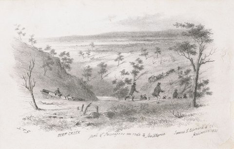 Deep Creek mail & passengers on route to Melbourne, 1855