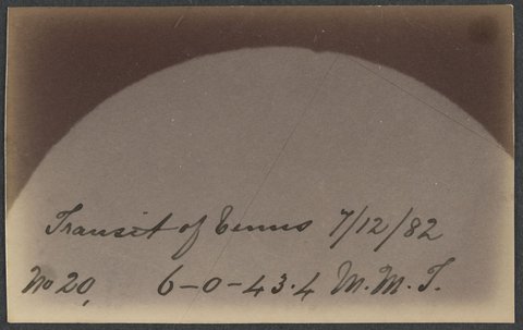 Transit of Venus - photographs taken by the Astronomical Society of Victoria at the Melbourne Observatory, 1882