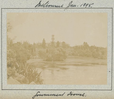 Hewlett's education at the University of Melbourne Medical School and visits with family and friends, 1883–95