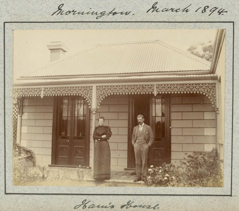 Hewlett's education at the University of Melbourne Medical School and visits with family and friends, 1883–95