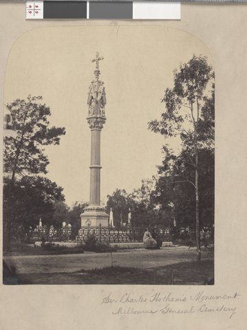[Sir Charles Hotham's Monument Melbourne General Cemetery], c. 1868