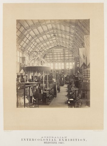 Displays of products of Melbourne businesses, 1866–67