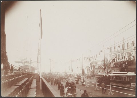 Duke of York celebrations Swanston Street Melbourne, 1901