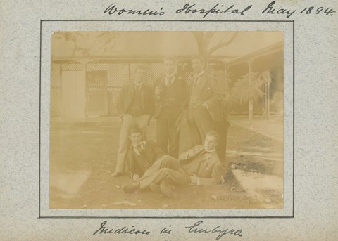 Hewlett's education at the University of Melbourne Medical School and visits with family and friends, 1883–95