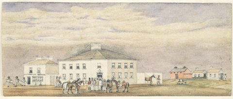 [The Port Phillip Patriot Office and the Melbourne Club], 1875