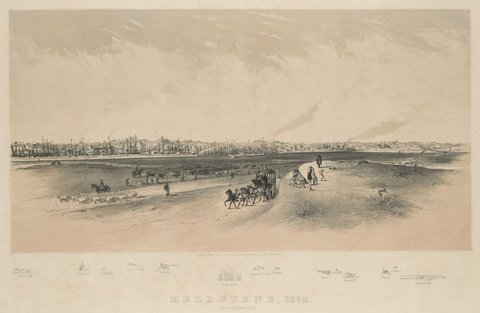 Melbourne, 1854 (From Emerald Hill)