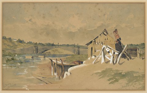 The ferry, Melbourne, 1853