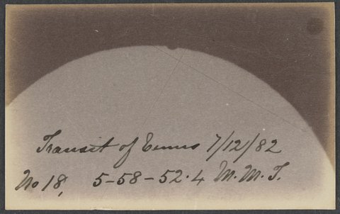Transit of Venus - photographs taken by the Astronomical Society of Victoria at the Melbourne Observatory, 1882