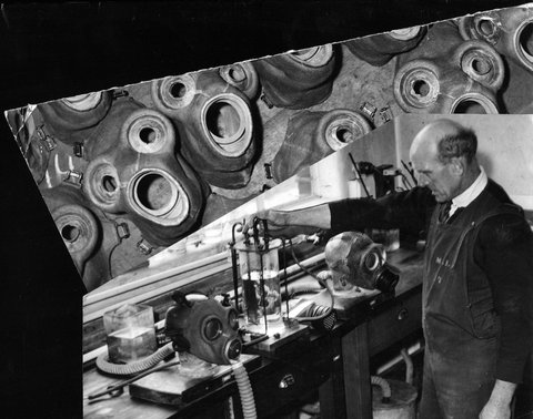 Production of gas masks at the Commonwealth Laboratories at Maribyrnong, Victoria, c. 1938