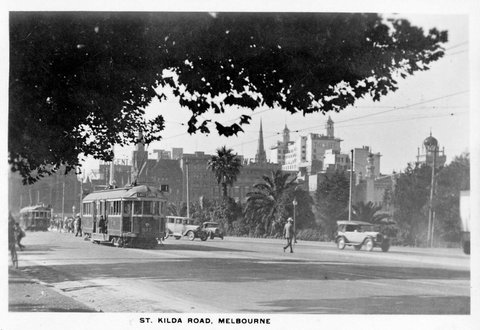 ST. KILDA ROAD, MELBOURNE, c. 1935