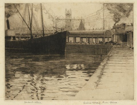 Queen's Wharf, River Yarra, 1920–30