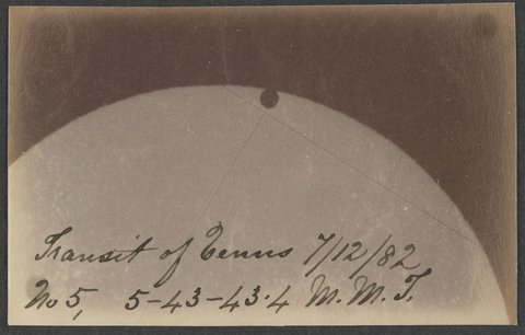 Transit of Venus - photographs taken by the Astronomical Society of Victoria at the Melbourne Observatory, 1882