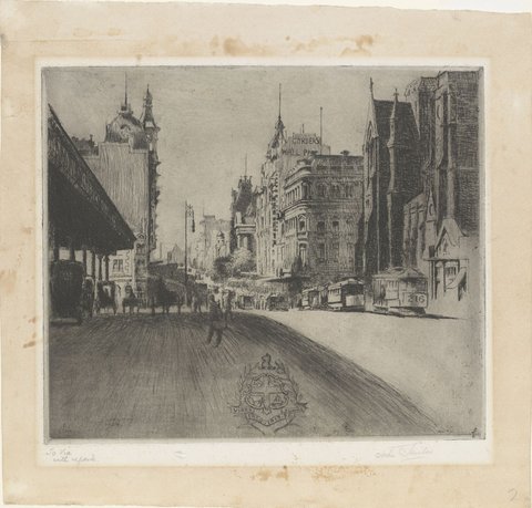 Swanston Street, Melbourne, 1924