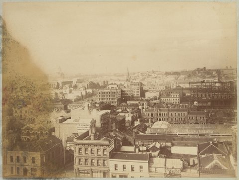 Melbourne (city) from Fire Brigade Tower looking North East, 1876–94