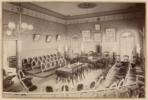 Presentation folder to Lord and Lady Loch from the Trades Hall Council, Melbourne, 1889