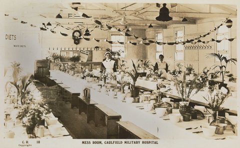 MESS ROOM, CAULFIELD MILITARY HOSPITAL, c. 1919