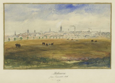 Melbourne from Emerald Hill, 1870